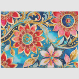 Seda Papel de Tecido Colorido Bizantino de Joias