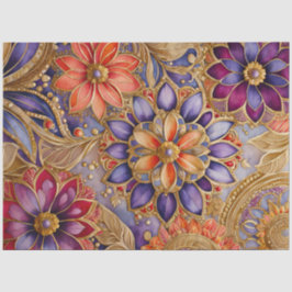 Seda Papel de Tecido Colorido Bizantino de Joias