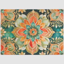 Seda Papel de Tecido Colorido Bizantino de Joias