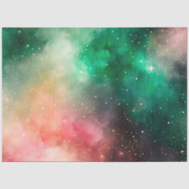Seda Papel de Tecido Colorido de Arte Galáxica