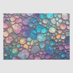 Seda Papel de Tecido Colorido de Bolhas de Abalone