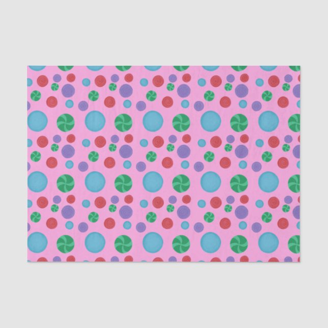 Seda Papel de Tecido Colorido para Bolinhas Dimensionai (Frente )