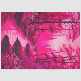 Seda Papel de Tecido Colorido sobre Florestas de Batik