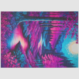 Seda Papel de Tecido Colorido sobre Florestas de Batik