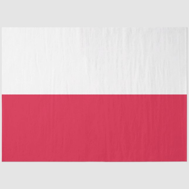 Seda Papel de Tecido com Bandeira Polonesa (Polônia) (Frente )