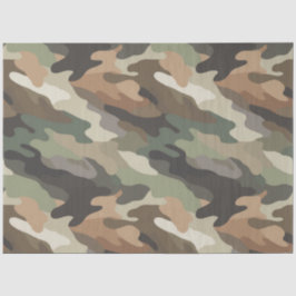 Seda Papel de Tecido com Estampa Camuflada para Embrulh