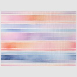 Seda Papel de Tecido com faixas de cor d'água coloridas