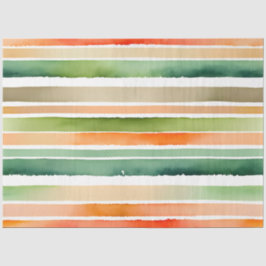 Seda Papel de Tecido com faixas de cor d'água coloridas