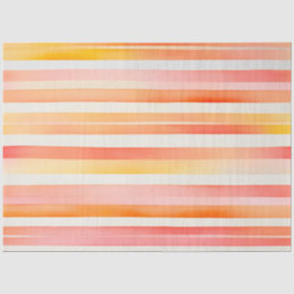 Seda Papel de Tecido com faixas de cor d'água coloridas