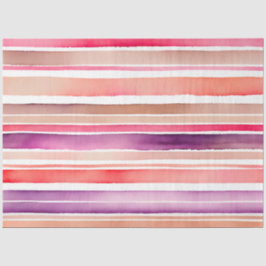 Seda Papel de Tecido com faixas de cor d'água coloridas