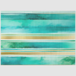 Seda Papel de Tecido com faixas de cor d'água coloridas