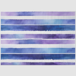 Seda Papel de Tecido com faixas de cor d'água coloridas