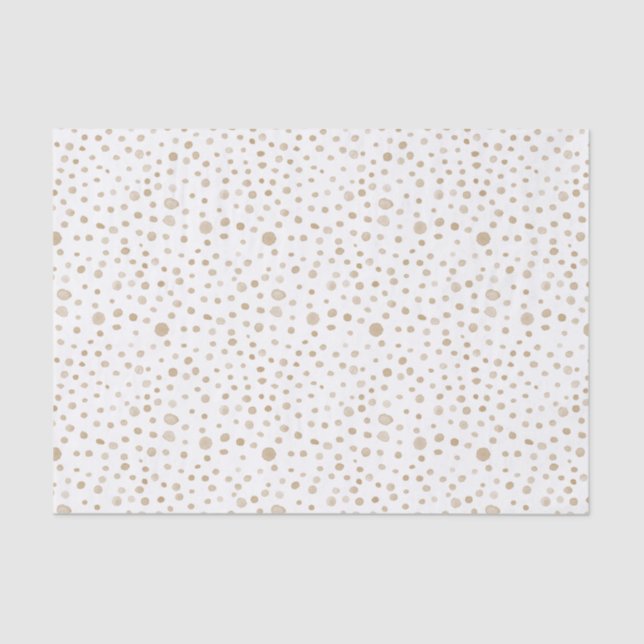 Seda Papel de Tecido com Pontos de Aquarela de Fawn Con (Frente )