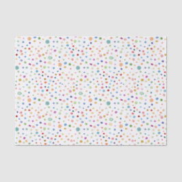 Seda Papel de Tecido com Pontos de Aquarela do Arco-Íri