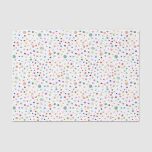 Seda Papel de Tecido com Pontos de Aquarela do Arco-Íri