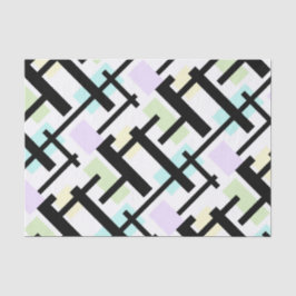 Seda Papel de Tecido da Marca Preta e Branca