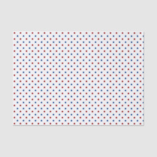 Seda Papel de Tecido das Estrelas Patriótico Vermelhas