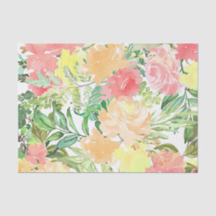 Seda Papel de Tecido das Flores de LARANJA