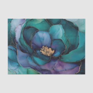 Seda Papel de Tecido das Flores de Tinta