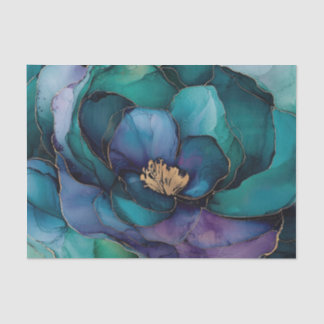 Seda Papel de Tecido das Flores de Tinta