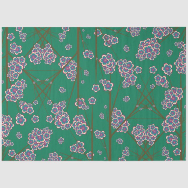 Seda Papel de Tecido das Ramificações Peculiares (Frente )