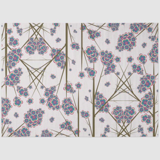 Seda Papel de Tecido das Ramificações Peculiares (Frente )