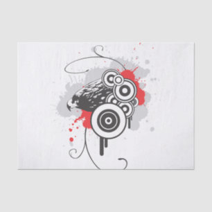 Seda Papel de Tecido de Águia abstrato