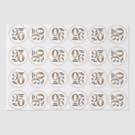 Seda Papel de Tecido de Aniversário 90