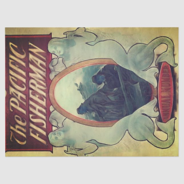 Seda Papel de Tecido de Anúncio Vintage (Frente )