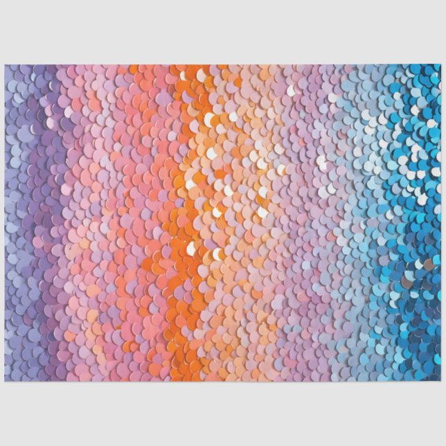 Seda Papel de Tecido de Arte de Sequência Colorida (Frente )