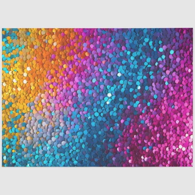 Seda Papel de Tecido de Arte de Sequência Colorida (Frente )