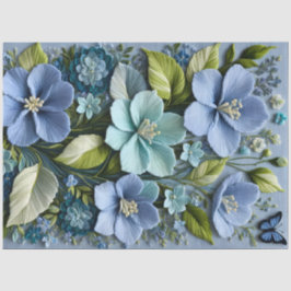 Seda Papel de Tecido de Arte Floral Colorida