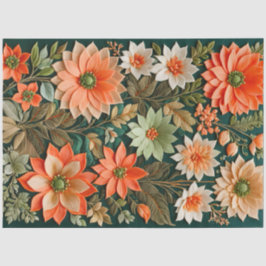 Seda Papel de Tecido de Arte Floral Colorida