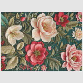 Seda Papel de Tecido de Arte Floral Colorida