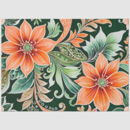 Seda Papel De Tecido De Arte Floral Colorida