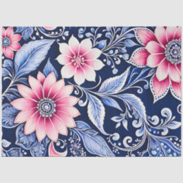 Seda Papel De Tecido De Arte Floral Colorida