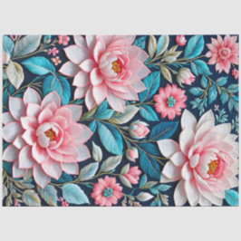 Seda Papel de Tecido de Arte Floral Colorida