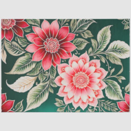 Seda Papel De Tecido De Arte Floral Colorida