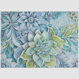 Seda Papel De Tecido De Arte Floral Colorida