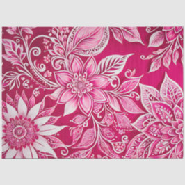 Seda Papel De Tecido De Arte Floral Colorida