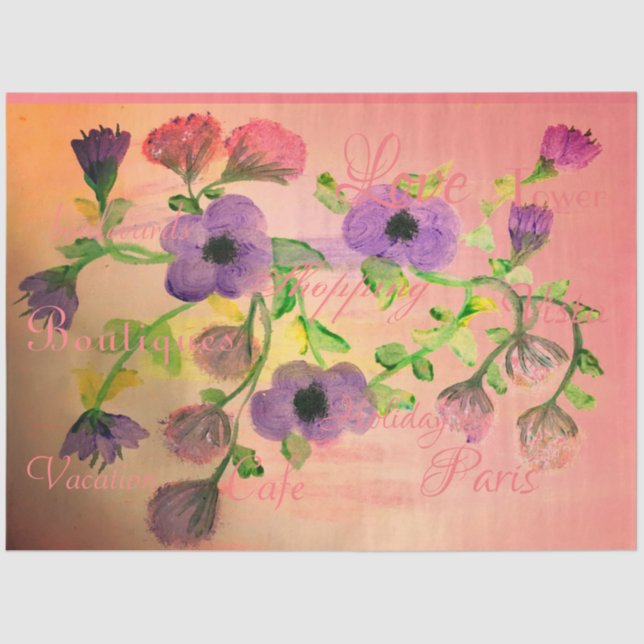 Seda Papel De Tecido De Artesanato Puro E Rosa (Frente )