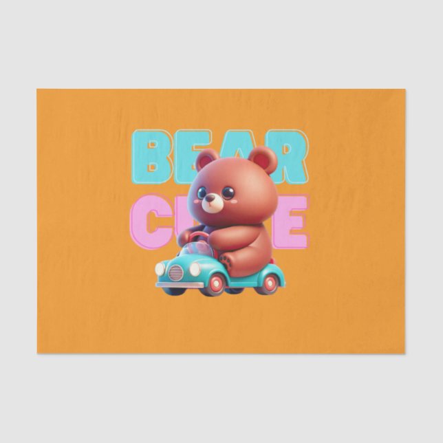 Seda Papel de Tecido de Aventura de Bear (Frente )