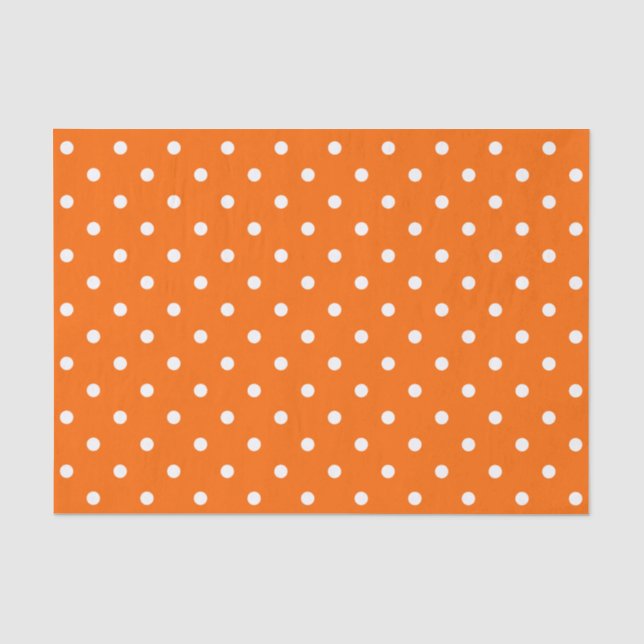 Seda Papel de Tecido de Bolinhas Laranja (Frente )
