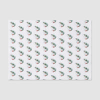 Papel de Tecido de Camarão de Aquarela