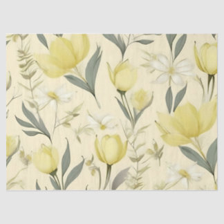 Seda Papel de Tecido de Casamento de Rosas Amarelas