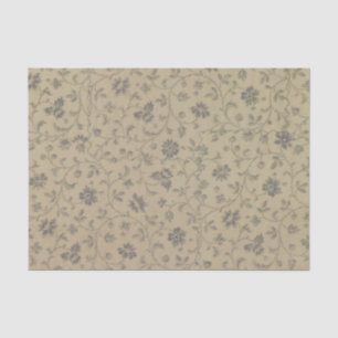 Seda Papel de Tecido de Colagem Floral de Vintage Antig