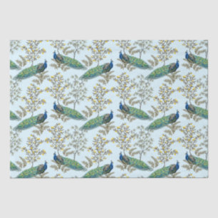 Seda Papel de Tecido de Cor damasco de Peacock