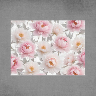Seda Papel de Tecido de Decoupage das Flores Brancas e