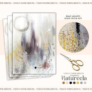 Seda Papel de Tecido de Decoupage de Abstrato de Padrão