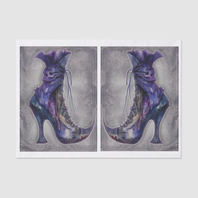 Seda Papel de Tecido de Decoupage de Arranque de Bruxas (Frente )